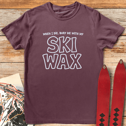 With My Wax T Shirt Gift For Skier