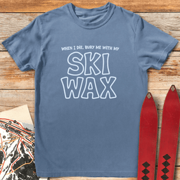 With My Wax T Shirt Gift For Skier
