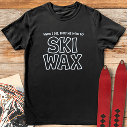 With My Wax T Shirt Gift For Skier