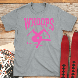 Whoops Hot Pink T Shirt Gift For Skier