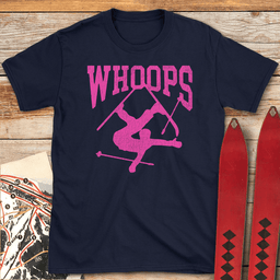 Whoops Hot Pink T Shirt Gift For Skier