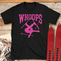 Whoops Hot Pink T Shirt Gift For Skier