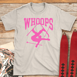 Whoops Hot Pink T Shirt Gift For Skier