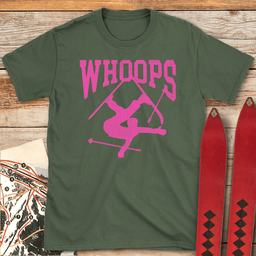 Whoops Hot Pink T Shirt Gift For Skier
