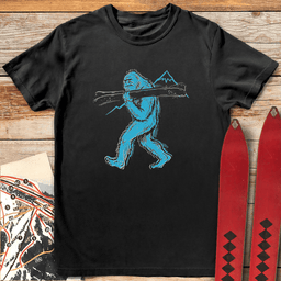 Yeti Walk T Shirt Gift For Skier
