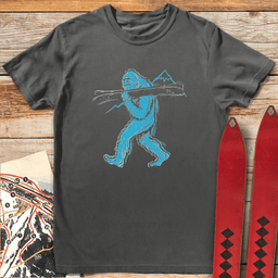 Yeti Walk T Shirt Gift For Skier