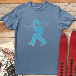 Yeti Walk T Shirt Gift For Skier