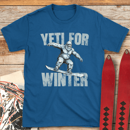 Yeti For Winter Board T Shirt Gift For Skier