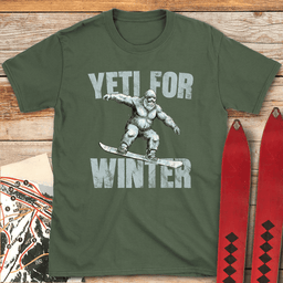 Yeti For Winter Board T Shirt Gift For Skier