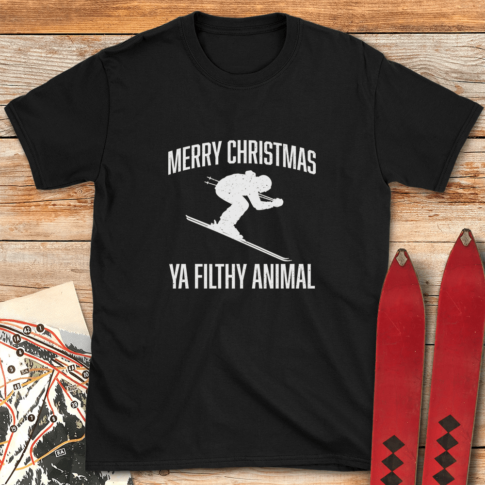 Ya Filthy Animal T Shirt Gift For Skier