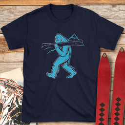 Yeti Walk T Shirt Gift For Skier