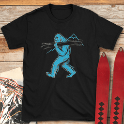Yeti Walk T Shirt Gift For Skier
