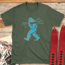 Yeti Walk T Shirt Gift For Skier