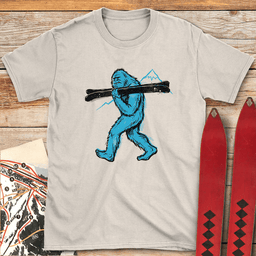Yeti Walk T Shirt Gift For Skier