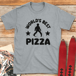 Worlds Best Pizza T Shirt Gift For Skier