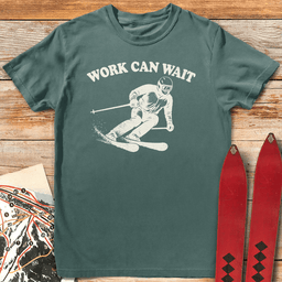 Work Can Wait T Shirt Gift For Skier