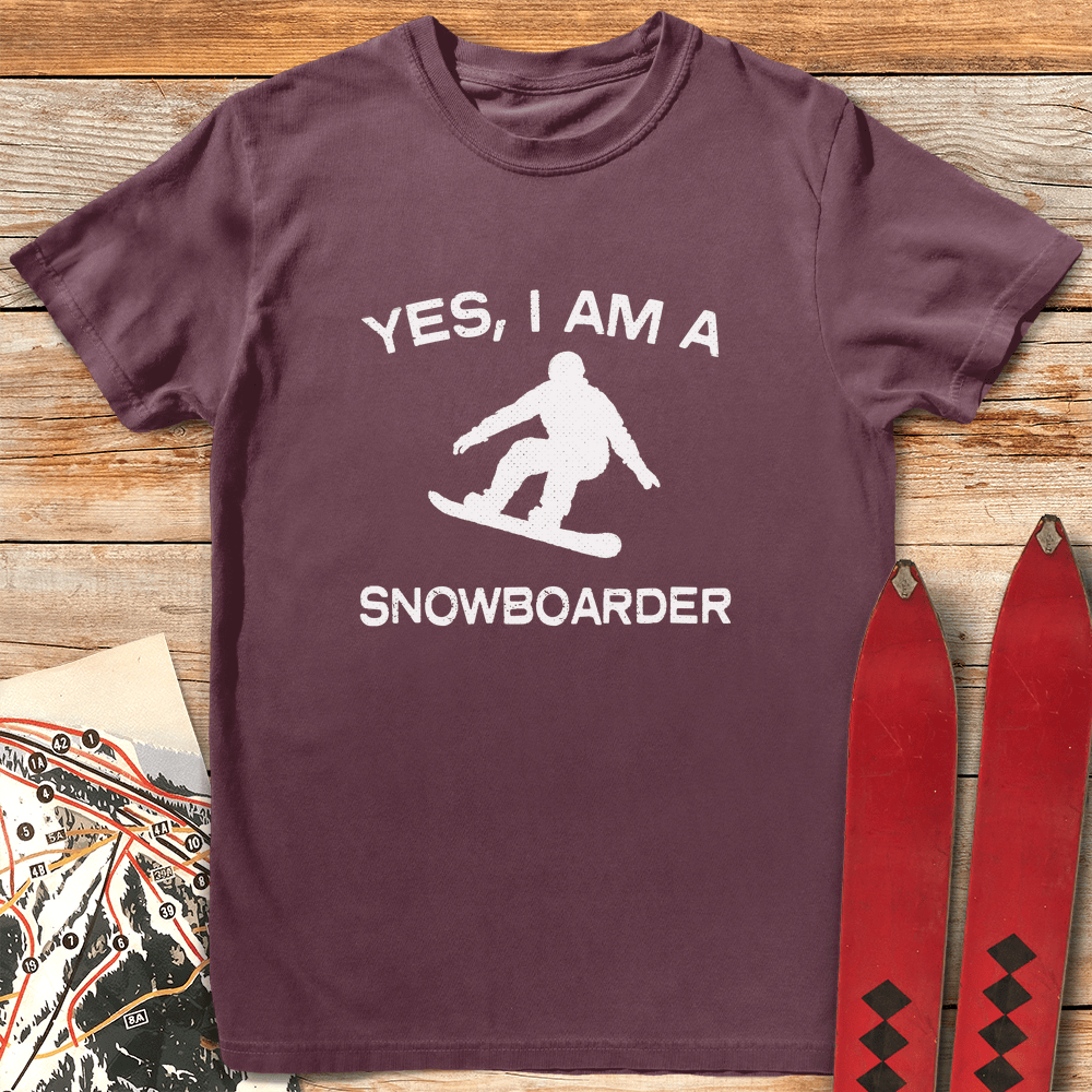 Yes I Snowboard T Shirt Gift For Snowboarder