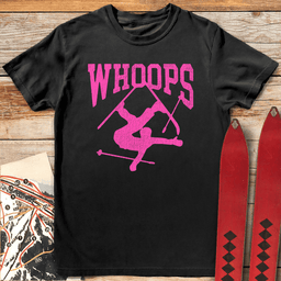 Whoops Hot Pink T Shirt Gift For Skier