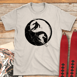 Yin Yang Skiers T Shirt Gift For Skier