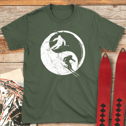 Yin Yang Skiers T Shirt Gift For Skier