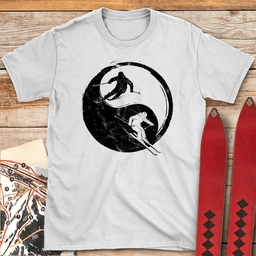 Yin Yang Skiers T Shirt Gift For Skier