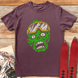 Zombie Shredder T Shirt Gift For Skier