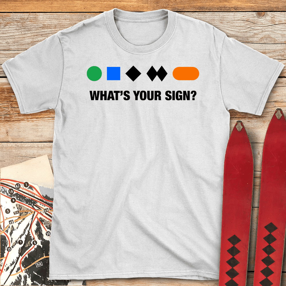Whats Your Sign T Shirt Gift For Skier