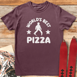 Worlds Best Pizza T Shirt Gift For Skier