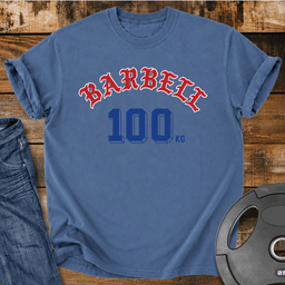 Barbell 100 Kg Vintage Wash T Shirt Gift For Fitness Lover