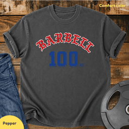 Barbell 100 Kg Vintage Wash T Shirt Gift For Fitness Lover