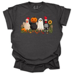 Spooky Garden Chickens T Shirt Gift For Gardener