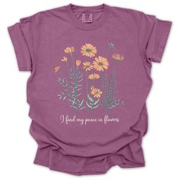 Peace In Flowers T Shirt Gift For Gardener
