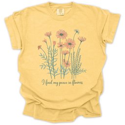 Peace In Flowers T Shirt Gift For Gardener