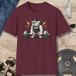 Bulldog Powerlifting T Shirt Gift For Fitness Lover