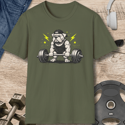 Bulldog Powerlifting T Shirt Gift For Fitness Lover