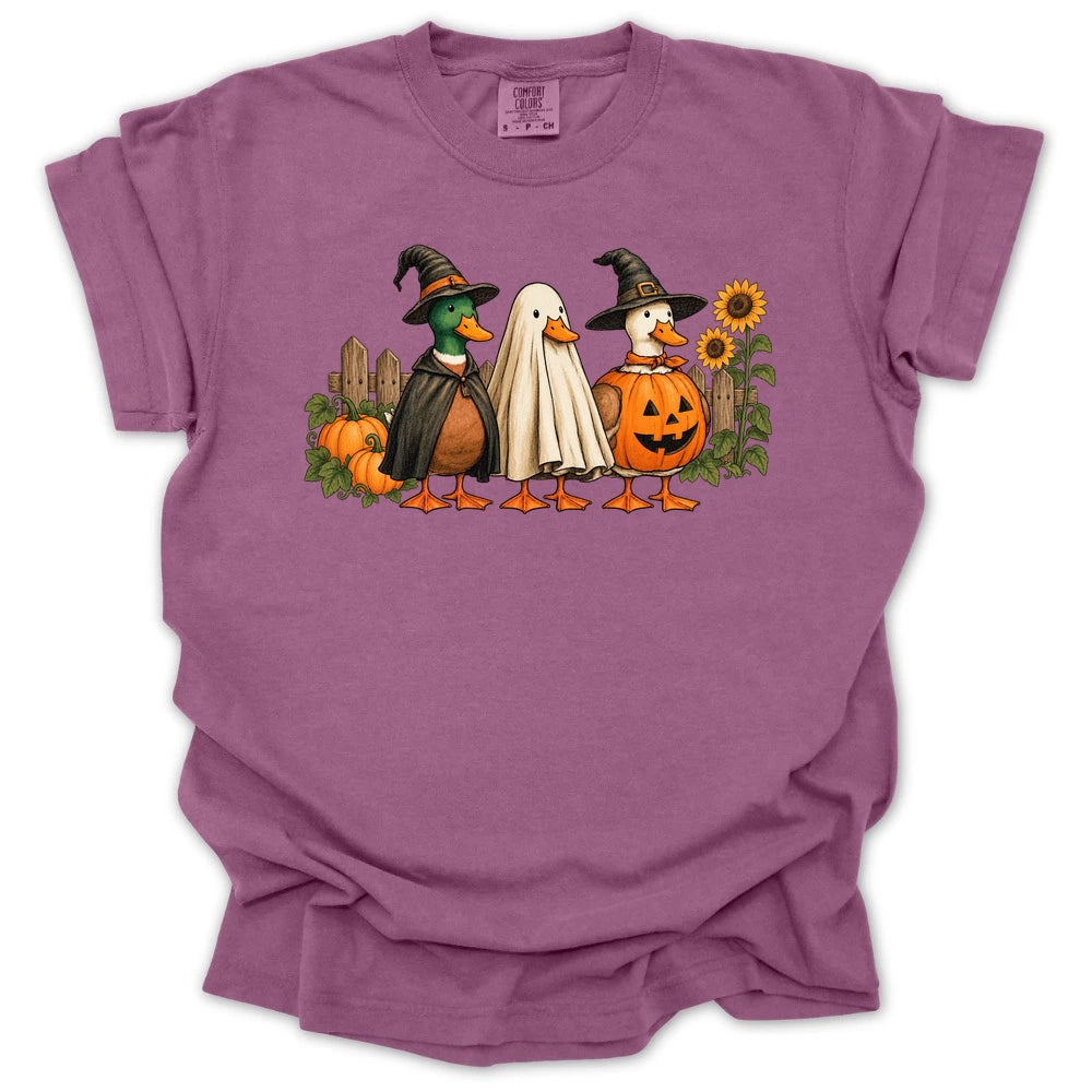 Spooky Garden Ducks T Shirt Gift For Gardener