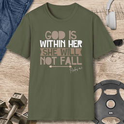 God Is Within Her T Shirt Gift For Fitness Lover