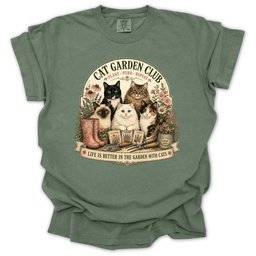 Cat Garden Club T Shirt Gift For Gardener