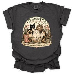 Cat Garden Club T Shirt Gift For Gardener