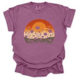 Wildflower Sunset T Shirt Gift For Gardener