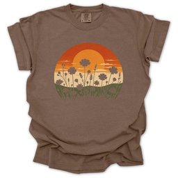 Wildflower Sunset T Shirt Gift For Gardener