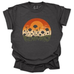Wildflower Sunset T Shirt Gift For Gardener