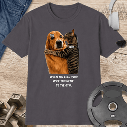 Husband Wife Reality Check T Shirt Gift For Fitness Lover