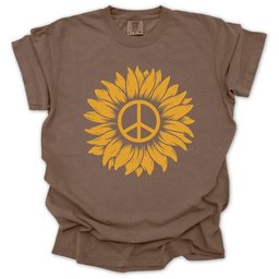 Sunflower Peace T Shirt Gift For Gardener