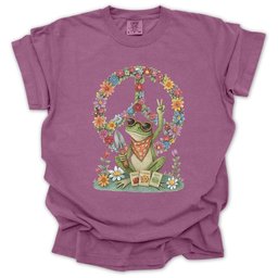 Peaceful Frog T Shirt Gift For Gardener