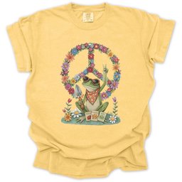 Peaceful Frog T Shirt Gift For Gardener