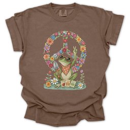 Peaceful Frog T Shirt Gift For Gardener