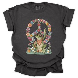 Peaceful Frog T Shirt Gift For Gardener