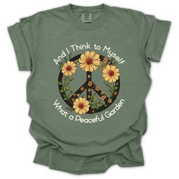 Peaceful Garden T Shirt Gift For Gardener
