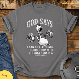 I Can Do All Things Through Him T Shirt Gift For Fitness Lover